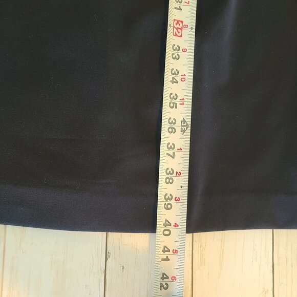 Ann Taylor Pleated Waist Sleeveless Dress Navy Blue NEW 16 Career Office Staple - Picture 7 of 8